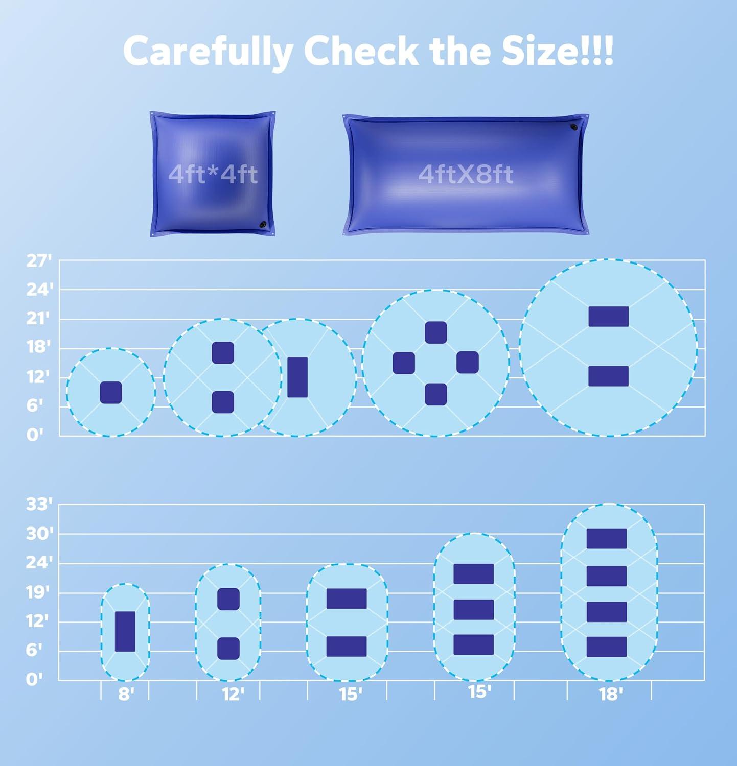 image3 in 1 Winter Closing Kit and Pool Pillow 4x4 ft