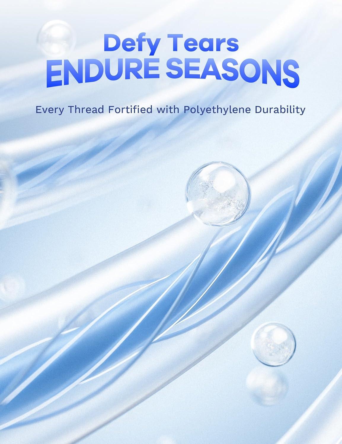 imagePOOLHACKER2025 Upgrade 21 ft Winter Pool Cover 21ft Round Above Ground 4 Foot Overlap Extra Thick 420D Pool Cover with Pulley and Cable RedCerulean