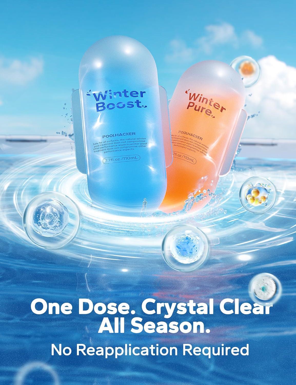 imageWinter Pool Closing Kit 3 in 1 Winterizing Care for Above Ground Pool and inground Pools LongLasting ampamp Safe for 32000 Gallons 2025 New35 Fl Oz Pack of 2