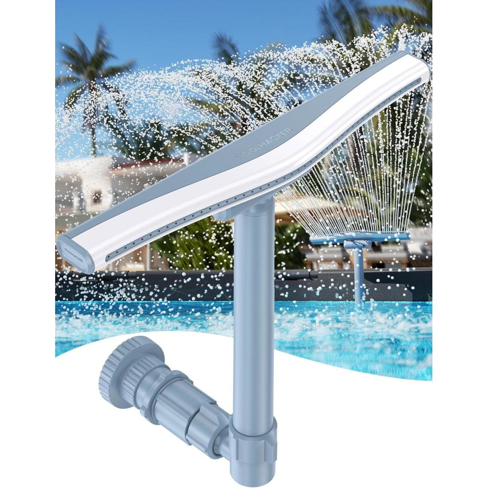 imageOriginal Pool Sprinkler Fountains for Above and Inground Pools Adjustable Whale Tail Waterfall Wide Width for Relaxation ampamp Cooling 1020 Degrees GrayBase