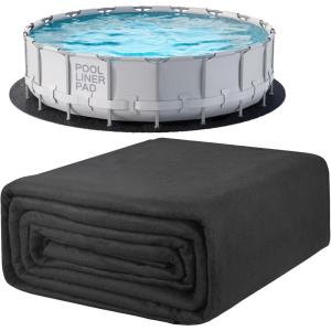 15′ x 30′ Oval Pool Liners for Above Ground Swimming Pools, Durable Geotextile Material, Easy to Install, Extends Life to The Line, Under Pool Padding(Round)