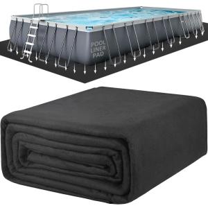 16′ x 32′ Rectangle Pool Liners for Above Ground Swimming Pools, Durable Geotextile Material, Easy to Install, Extends Life to The Line, Under Pool Padding