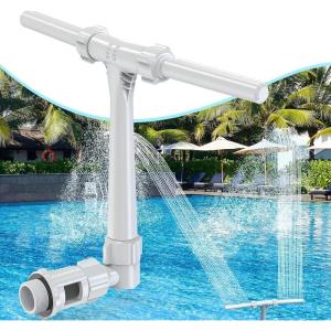 [Patent Pending] 2025 Upgrade Pool Fountain – Dual Spray Water Fountains for Above Ground/Inground Pools, 2-in-1 Adjustable Waterfall Pool Sprinkler Fountain
