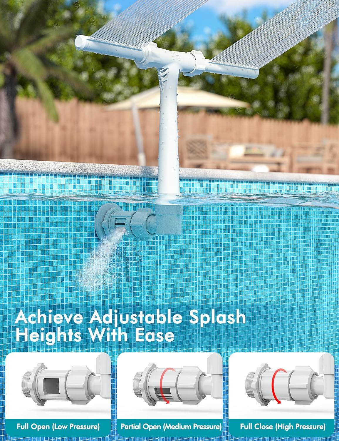 imageDual Spray Water Fountains ampamp 18FT Pool Cover