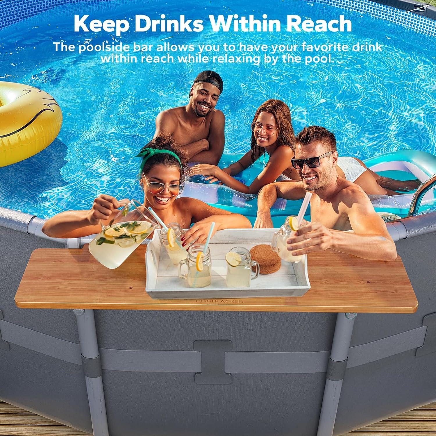 imagePool Bar ampamp 2 Sets Poolside Storage Basket