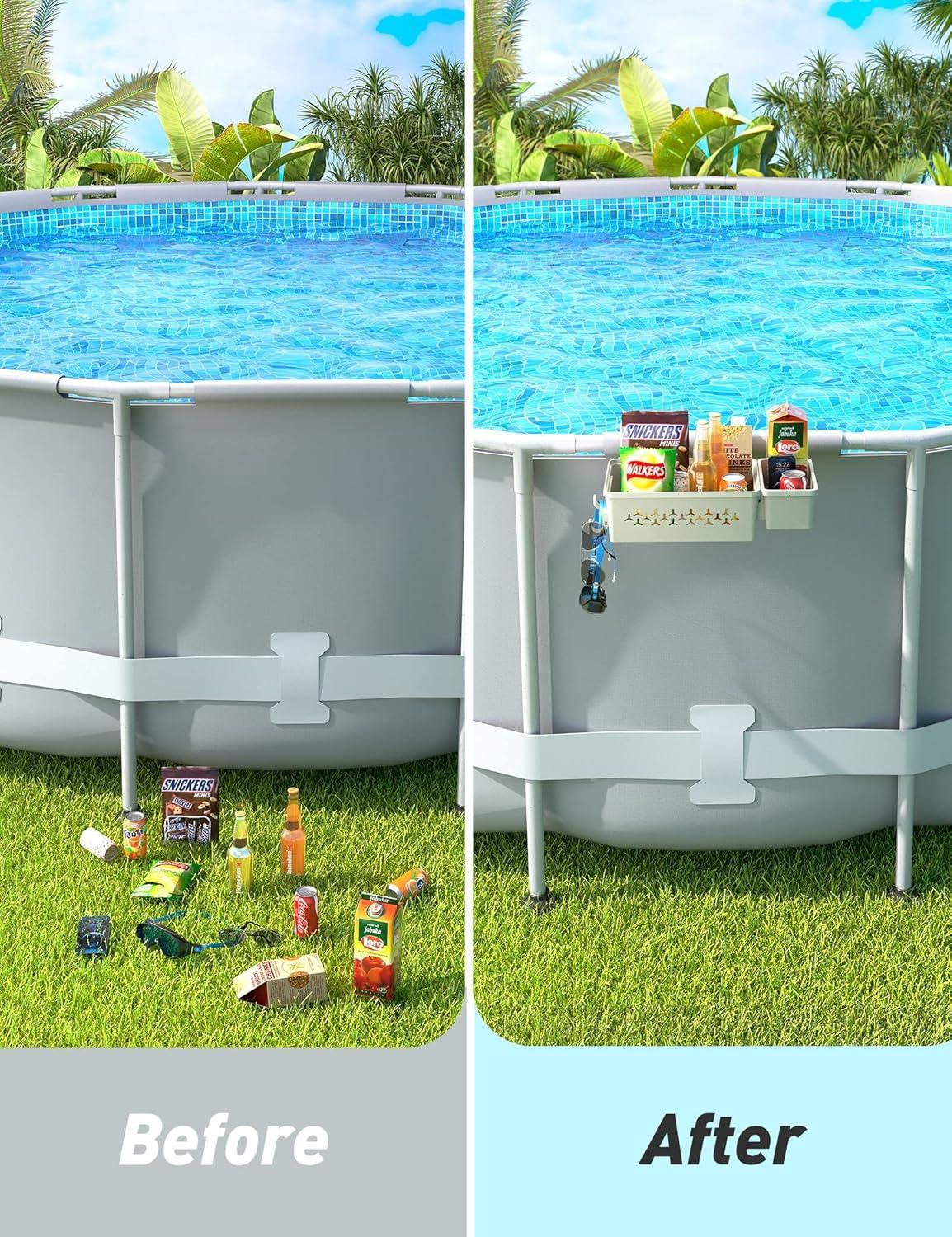 imagePool Bar ampamp 2 Sets Poolside Storage Basket