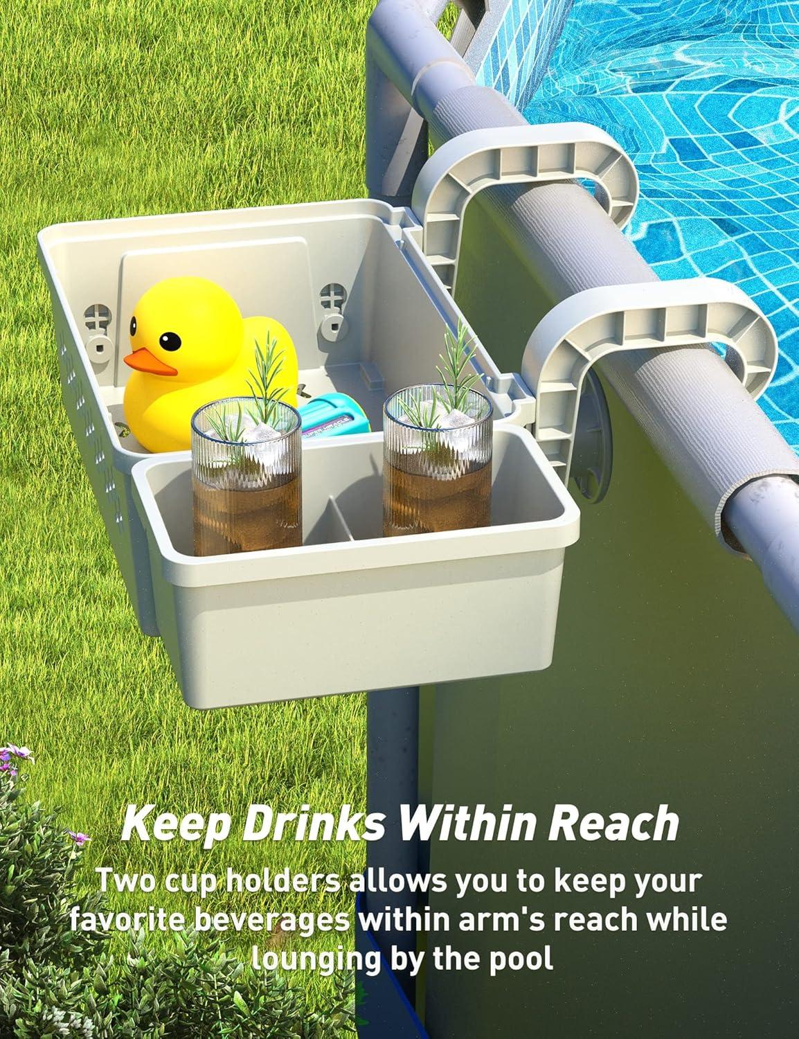 imagePool Plunger Valve ampamp 2 Sets Poolside Storage Basket ampamp Pool Fountain