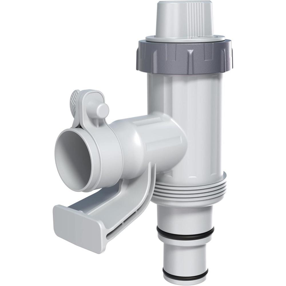 image Patented  Pool Plunger Valve Plus for Above Ground Pool Pool Pipe Holder with Plunger Valve Pool Parts and Accessories Shut Off Valve Replacement for Above Ground Pool Fittings1 Pack  Linear Top