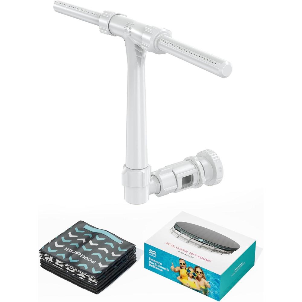 imageDual Spray Water Fountains ampamp 18FT Pool Cover