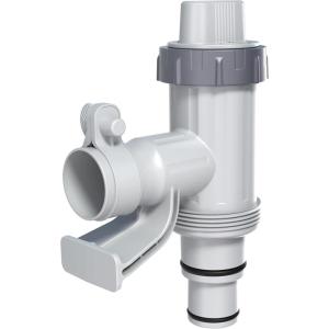 [ Patented ] Pool Plunger Valve Plus for Above Ground Pool, Pool Pipe Holder with Plunger Valve Pool Parts and Accessories, Shut Off Valve, Replacement for Above Ground Pool Fittings(1 Pack – Linear Top)