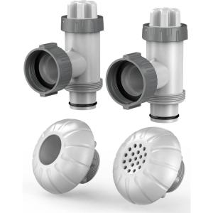 POOLHACKER Above Ground Pool Parts, Pool Accessories and Parts Includes Plunger Valve, Pool Inlet Nozzlet and Outlet Strainer Part Set, Above Ground Swimming Pool Plunger Valves Replacement Part(1)