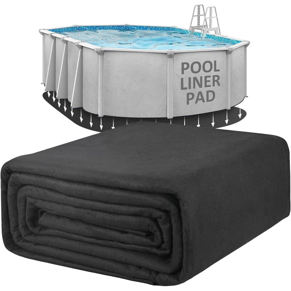 image:imagePOOLHACKER 12 x 24 Oval Pool Liners for Above Ground Swimming Pools Durable Geotextile Material Easy to Install Extends Life to The Line Under Pool Padding
